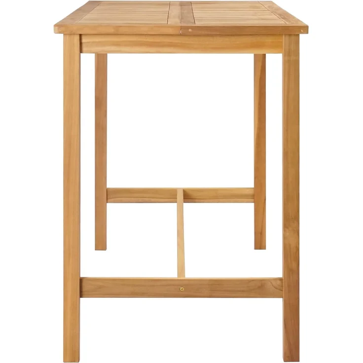 vidaXL Bartisch Natur 150 x 75 x 105 cm Massivholz Teak 42030008 – Bild 4