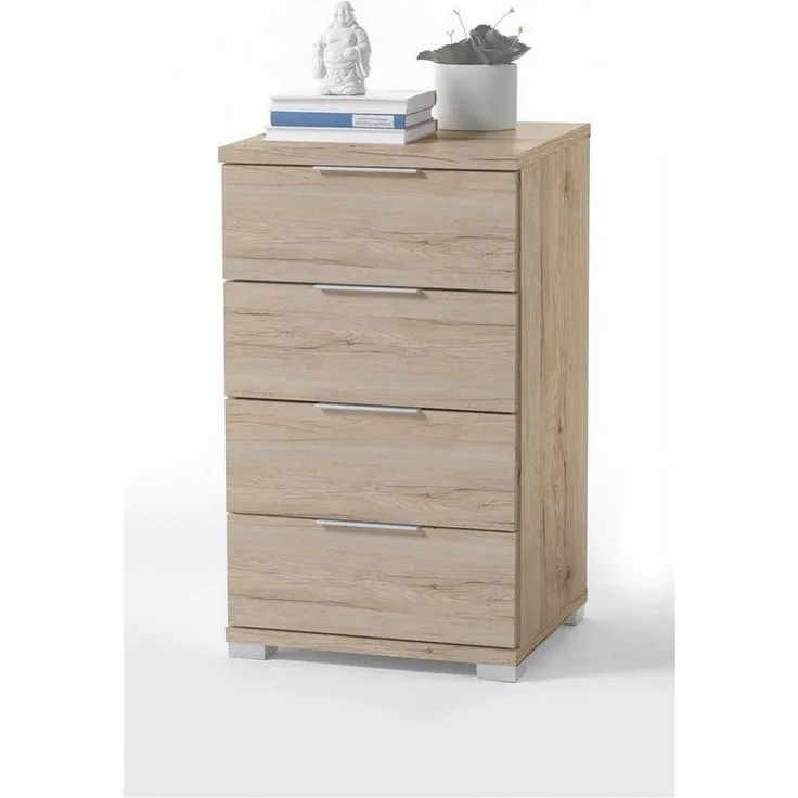 Nachtkommode >Nelli< in Eiche San Remo Nachbildung - 46x79x42cm (BxHxT)