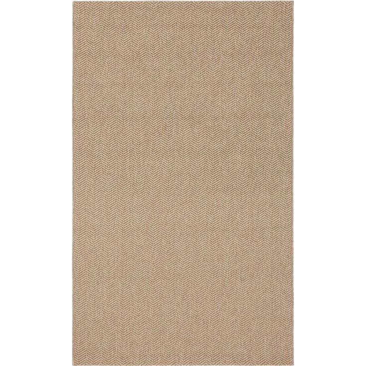 Moderner Naturteppich 117 x 180 cm Polypropylen Beige 88778130 [en. casa] – Bild 1