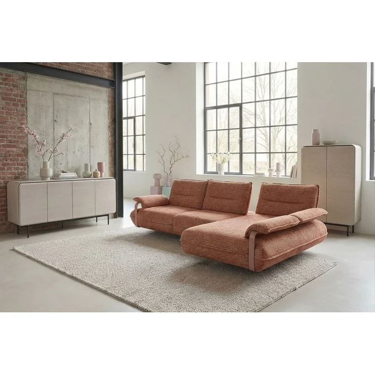 KAWOLA Ecksofa ANISSA Stoff rostbraun manuelle Rückenverstellung Longchair rechts 84 x 185 x 297 cm – Bild 6