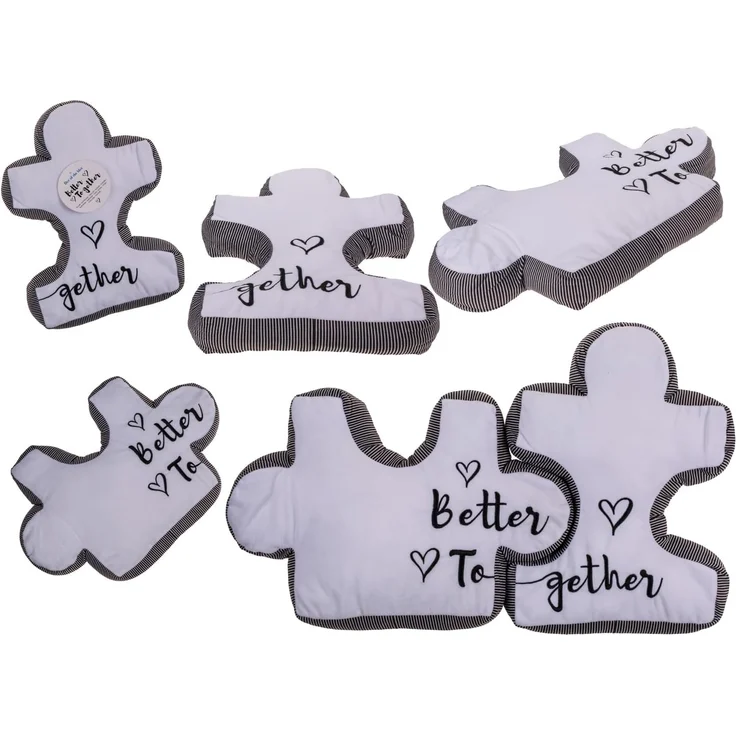 Puzzlekissen Kissen Puzzle Dekokissen Pärchen 2er Set Paare better together – Bild 4