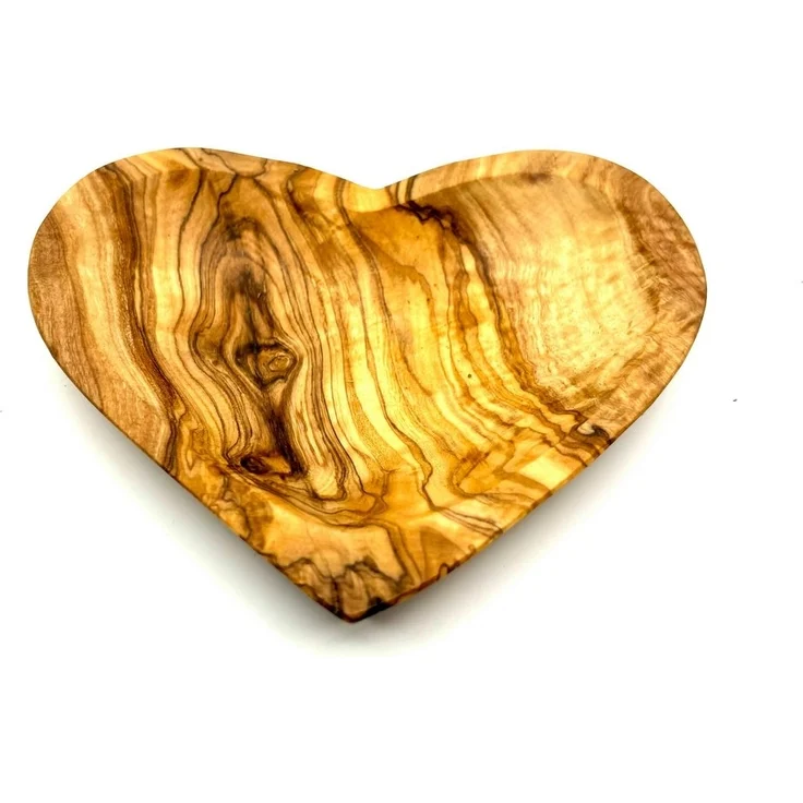 Olivenholz-erleben Snackschale in Herzform aus Olivenholz, Breite ca. 14 cm, (1-tlg), Die Herzform bringt Wärme und Natürlichkeit in jeden Raum – Bild 2