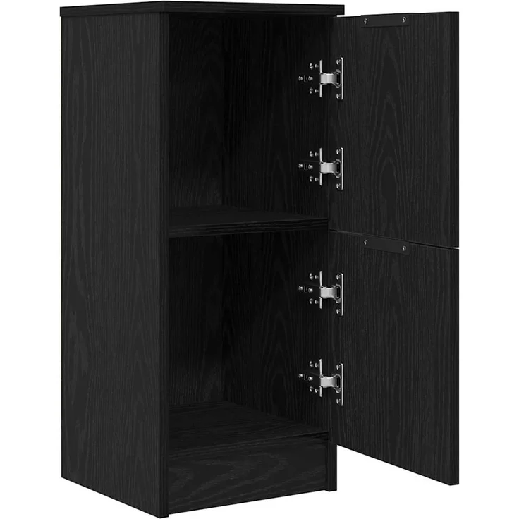 vidaXL Sideboard 2 pcs Schwarz Eichen-Optik 30 x 30 x 70 cm 862099 – Bild 4