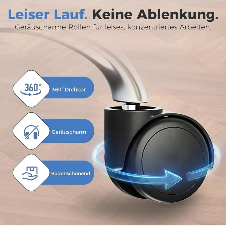 COMHOMA Bürostuhl Ergonomisch [TESTSIEGER], Schreibtischstuhl mit 3D-Kopfstütze & 3D-Lendenwirbelstütze, verstellbare Armlehnen, Office Chair mit Wipp- und Kippfunktion,Belastung bis 150KG, Schwarz – Bild 8