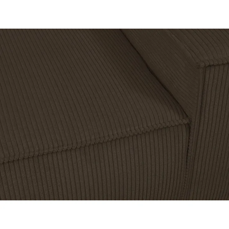 Vente-unique - AMELIA Sessel SamtStoff Braun - B 86 cm x H 85 cm x L 120 cm – Bild 4