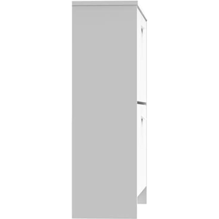 Muebles Pitarch | Schmaler Eingangsschuhkipper mit 2 Türen, Weiß, 12 Paar Schuhe, 82 x 74 x 25 cm, Tibet Kollektion – Bild 6