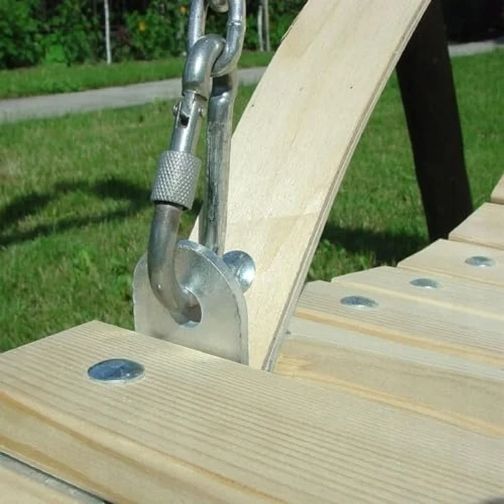 QLS Hollywoodschaukel, 3,00-Sitzer, Sitzbank für Gartenschaukel Schaukelbank 90 cm aus Holz Holzschaukel – Bild 4