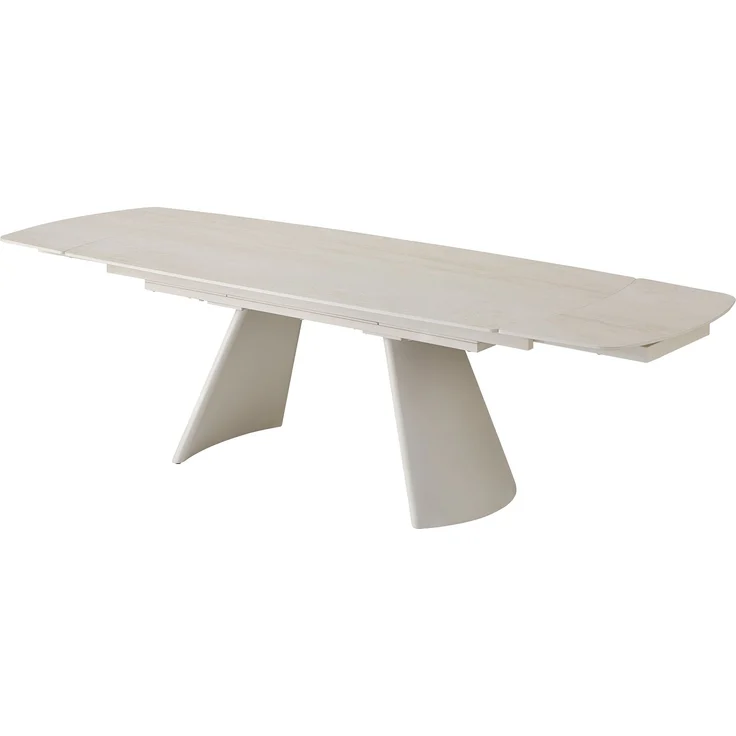 Esstisch >Kelso< (ausziehbar) in Travertin - Optik, beige - 200/280x76x100 (BxHxT) – Bild 7