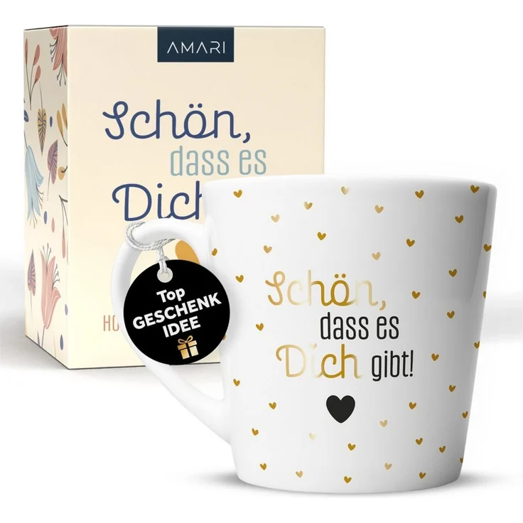 Amari Tasse hochwertige Goldveredelung (Nr. 22) Geschenkidee, Kaffeetasse Teetasse Bürotasse 330 ml für Freundin, Mama, Kollegin – Bild 5