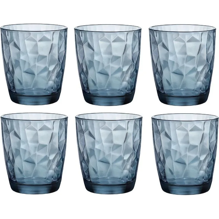 Wassergläser 30,5cl Diamond Ocean Blue - 6 Stück