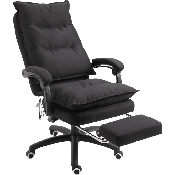 MELAYR, Bürostuhl mit Massagefunktion, 70 x 62 x 130 cm, Schwarz – Bild 2
