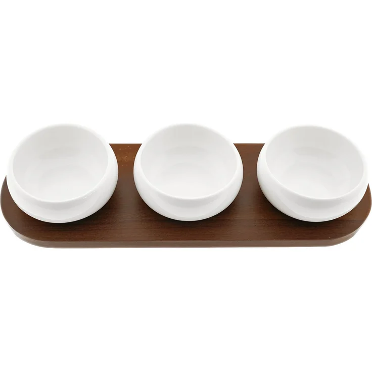 Belicia 4-teiliges Servierschalen-Set mit Holzbrett & Schalen, für Snacks & Dips – Bild 2