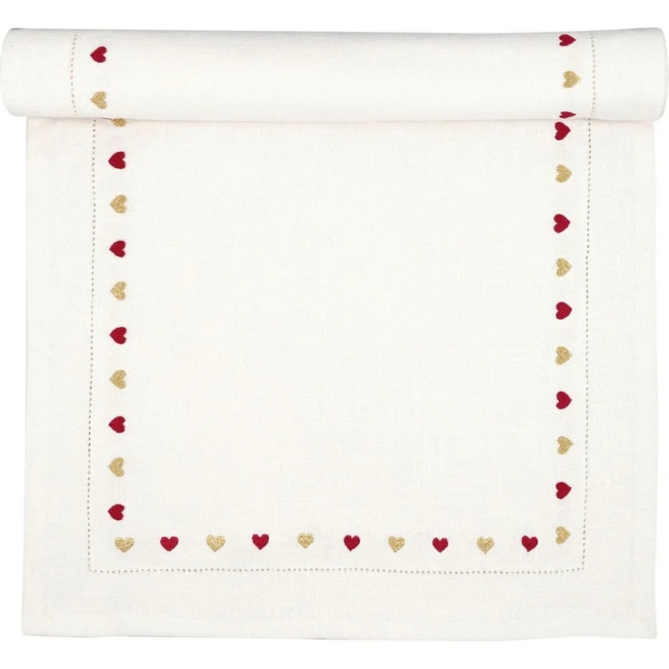 Greengate Tischläufer Grace Tischläufer bestickt white 140x45cm – Bild 1