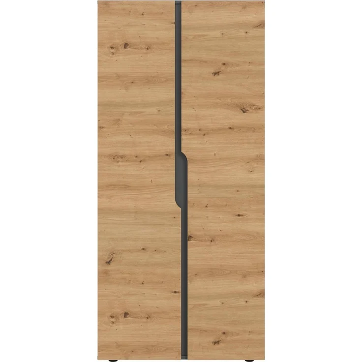 Home affaire Kleiderschrank BJÖRNEBORG, TOPSELLER!, Schlafzimmerschrank, Garderobe, Schrank (inklusive Wechselblende in anthrazit und Artisan Eiche Nachbildung) Breite 80cm, Kleiderstange, 2 Böden – Bild 2