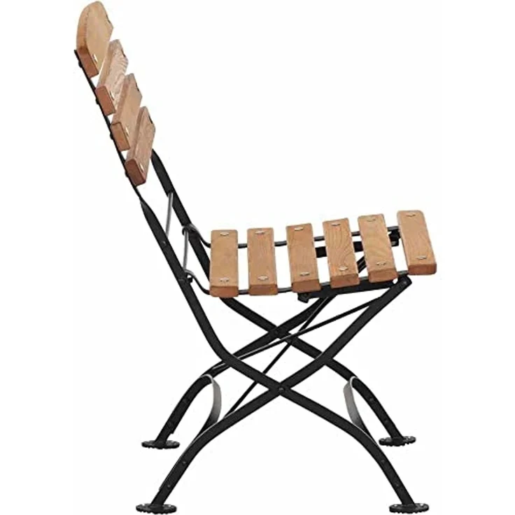 Siena Garden Peru III Klappstuhl - Aluminiumgestell (schwarz) & Robinieholz (N05789) – Bild 5