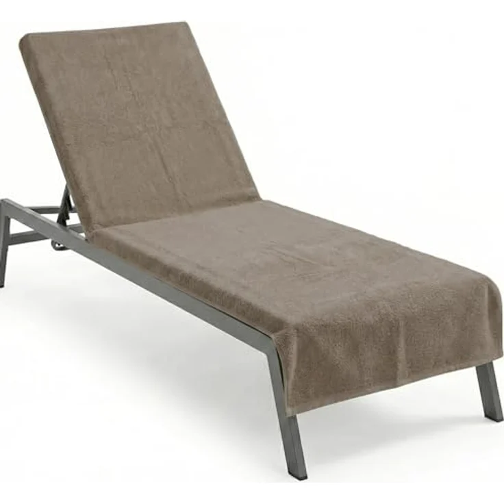 NYVI Strandtuch Frottee Schonbezug für Gartenliege NYVISpa 75x200 cm, Frottee, Hygiene Liegestuhlauflage für Sonnenliegen – Bild 1