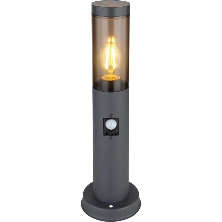 LED Sockelleuchte in Anthrazit & Rauch mit Bewegungsmelder, Höhe 45cm – Bild 2