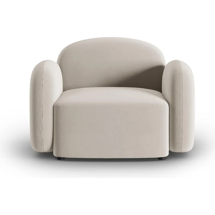 Micadoni Sessel Blair Samtstoff Hellbeige – Bild 1