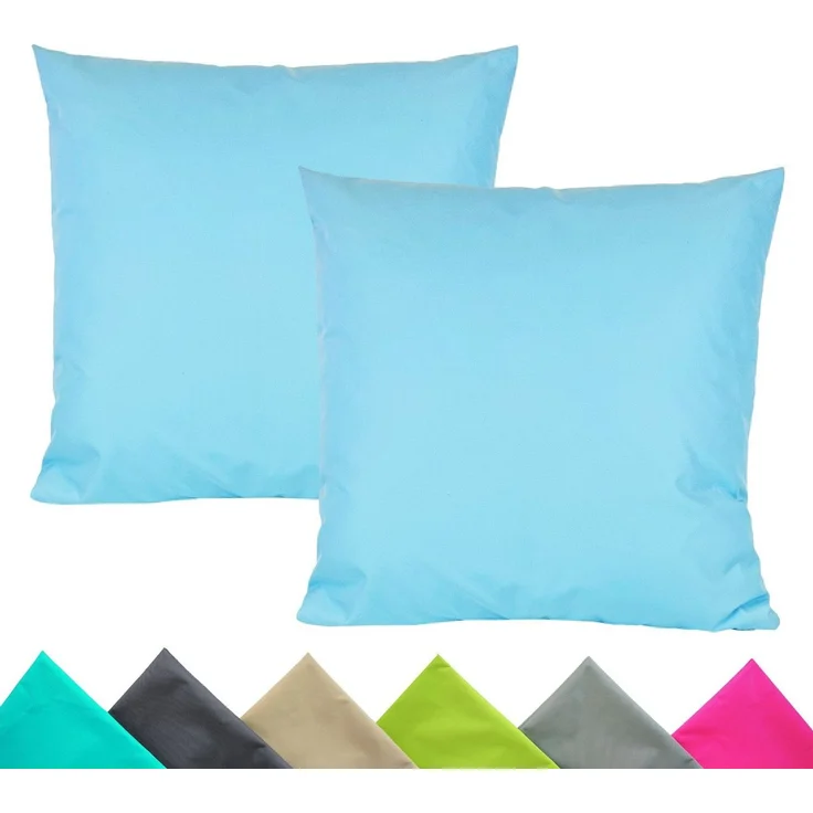JACK Kissenbezüge 2er Set 40x40cm Outdoor Wasserfest, (2 Stück), 2x Kissenhülle, strapazierfähig, wasserabweisend, Innen & Außen – Bild 1
