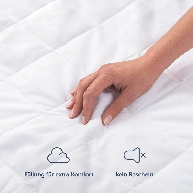 Matratzenschoner Blumtal Luxus Gesteppt – Oeko-TEX Zertifiziert Blumtal, Anti-Allergie, Waschmaschinenfest – Bild 2