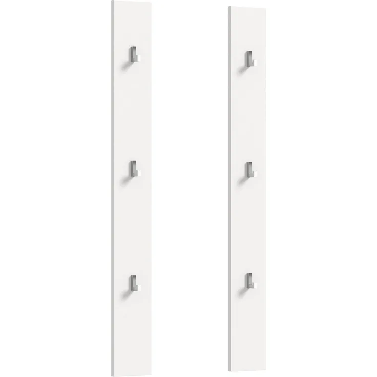 Paneel 2er Set (B/H/T: 13x115x3 cm) in weiß hochglanz