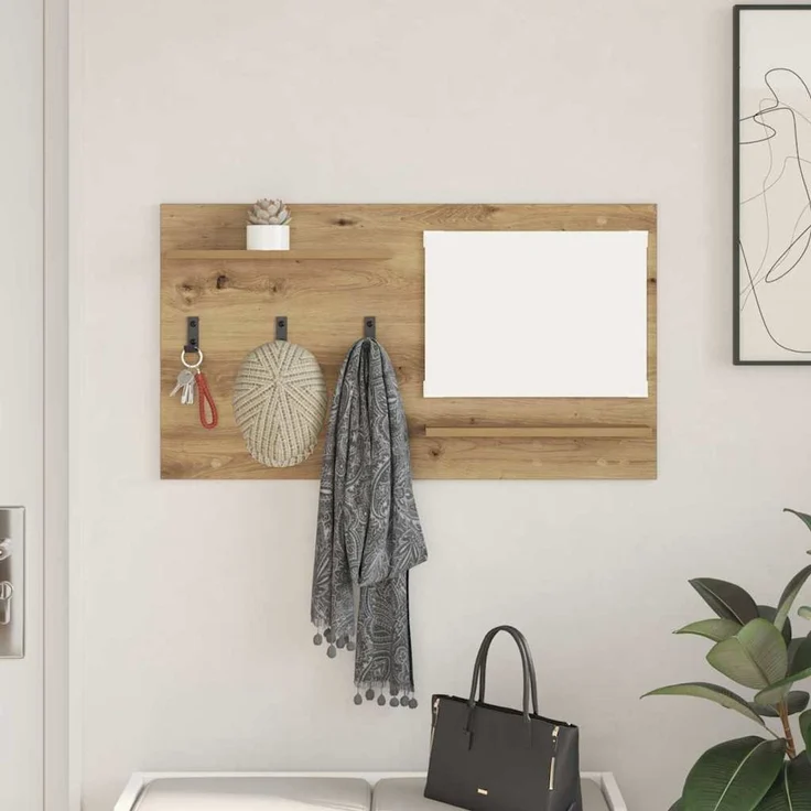 vidaXL Wandmontierter nachttisch Artisan-Eiche 90 x 10 x 50 cm 874522 – Bild 1