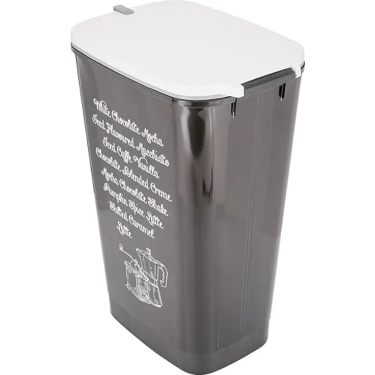 Kiss Kis Abfallbehälter Chic Coffee menu 45 Liter, Plastik, Mehrfarbig, 29x44. 5x60. 5 cm – Bild 2