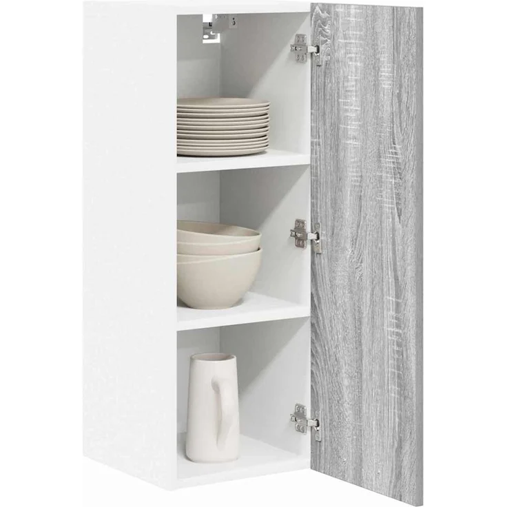 vidaXL Hängeschrank 2 stk. Grau Sonoma und Weiß 30 x 31 x 80 cm 884253 – Bild 3