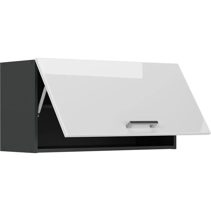 Hängeschrank R-Line Weiß Hochglanz/Anthrazit 80 cm Flach Vicco – Bild 3