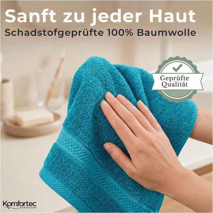 Komfortec Gästehandtücher Set aus 100% Baumwolle, (12-St) – Bild 3