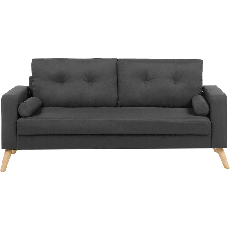 2-Sitzer Sofa Polsterbezug dunkelgrau KALMAR