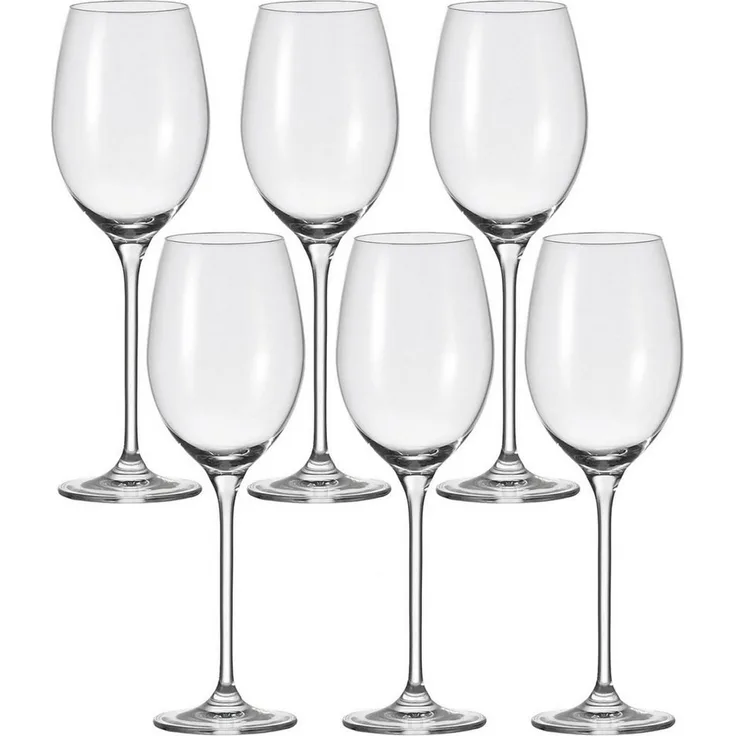 Leonardo Cheers Weißweinglas 6er Set, Weinglas, Weißwein Glas, Wein, Wasserglas, 400 ml, 81431