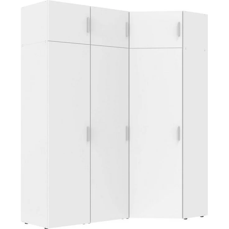 Wimex Schranksystem Münster (Spar-Set, 6tlg: Eckschrank+ 2 Schränke 50cm breit+ 3 Aufsatzmodule) Mehrzweckschrank – Bild 4