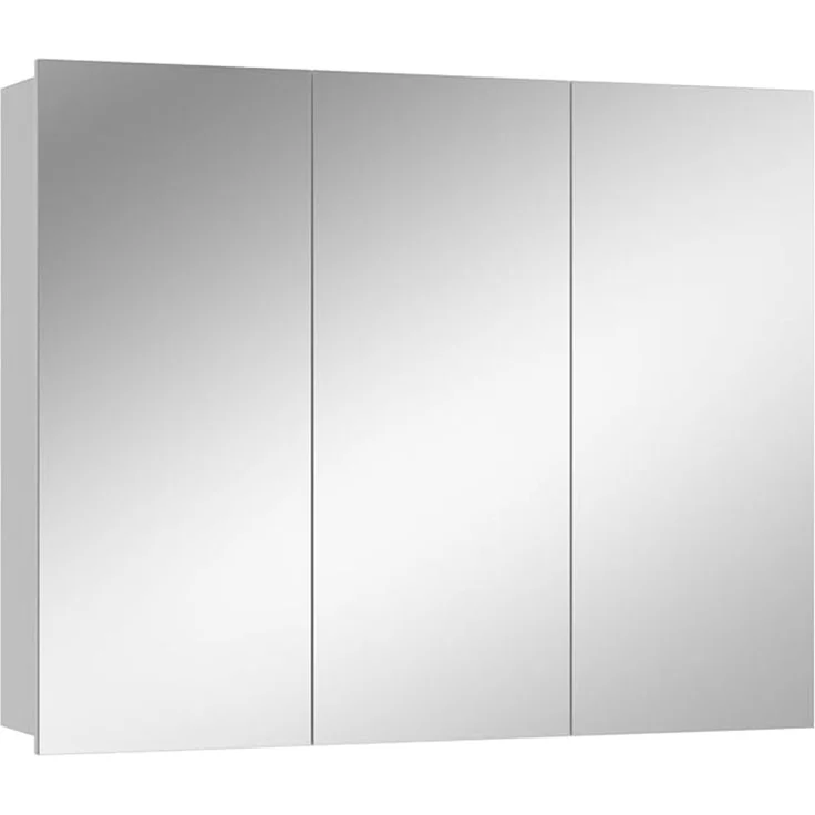 Badspiegelschrank Sola Weiß 100 x 79.8 cm mit 3 Türen Vicco – Bild 1