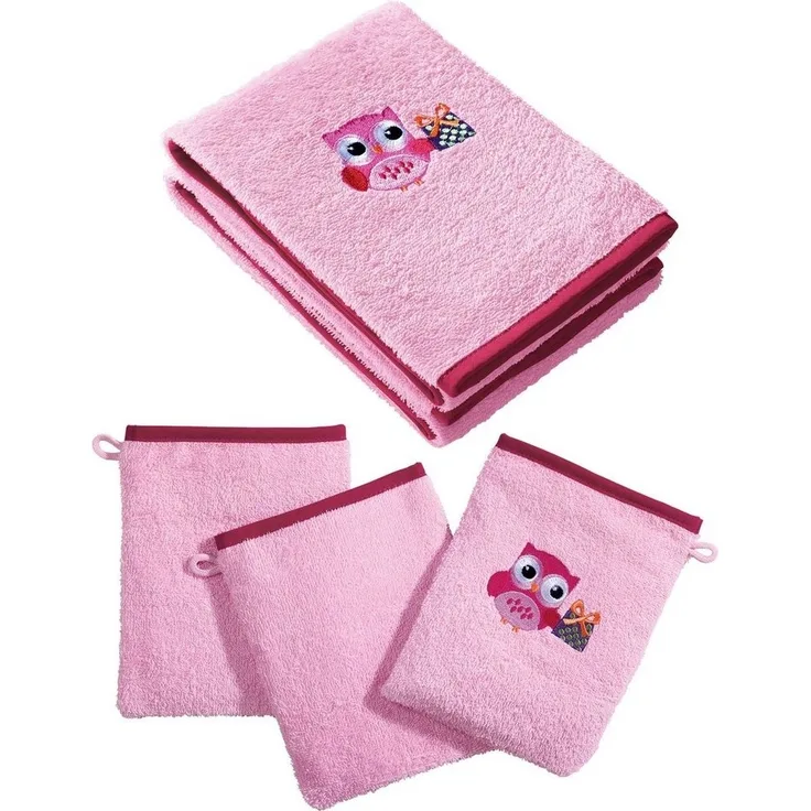 Erwin Müller Handtücher Kinder-Frottier-Set 5-tlg, (5-St), Walk-Frottier Uni