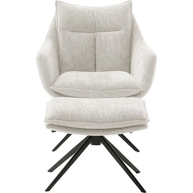 Loungesessel Parker - Creme / Schwarz