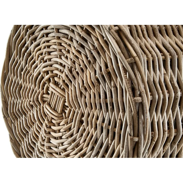 Kobolo Pflanzkübel Übertopf Pflanzkorb Pflanzschale rund aus Rattan mit Folie (Vorteils-Set 1 Stück, 1 St, 1 Stück), Blumenkorb Flechtkorb Holzkorb Durchmesser 40 cm – Bild 3