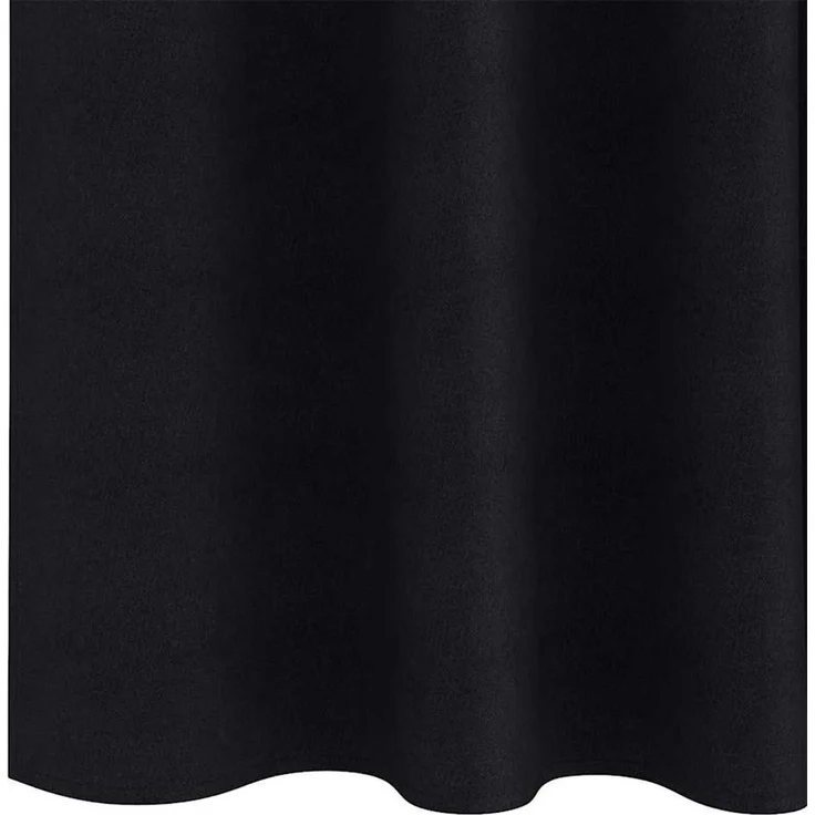 vidaXL Verdunkelungs-Vorhänge mit Ringen 2 Stk. Schwarz 225 x 140 cm 4107430 – Bild 6