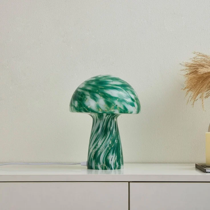 Lindby Tischleuchte Hubi, Glas Grün IP20, 1 x 15 W LED – Bild 4