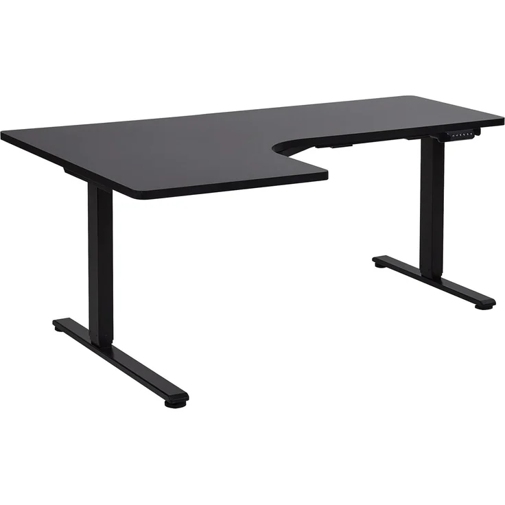 Höhenverstellbarer Schreibtisch Elektrisch Linksseitig Schwarz DESTINES – Bild 5