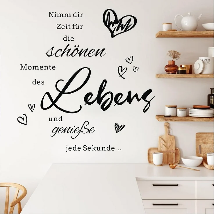 Agger Wandtattoo nimm dir Zeit für die schönen Momente wandtattoo, wohnzimmer Sprüche zitate Wandsticker Flur und Diele – Bild 3
