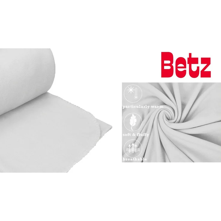 Wohndecke Luxus Fleecedecke Kuscheldecke Größe 130x170 cm Farbe silbergrau, Betz, 180 g/m² – Bild 3