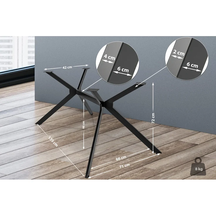 CLP Tischbeine Cascada,schwarz S – Bild 2