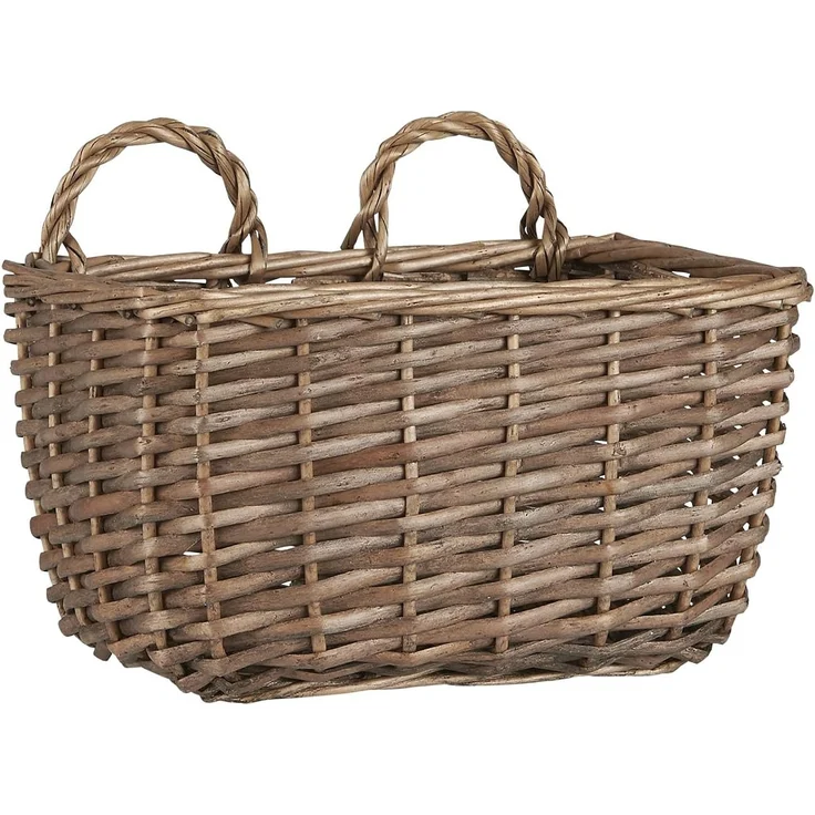 Wandkorb Korb Weidenkorb 2 Henkel Deko Korb Weide Braun Ib Laursen 2916-67 – Bild 1