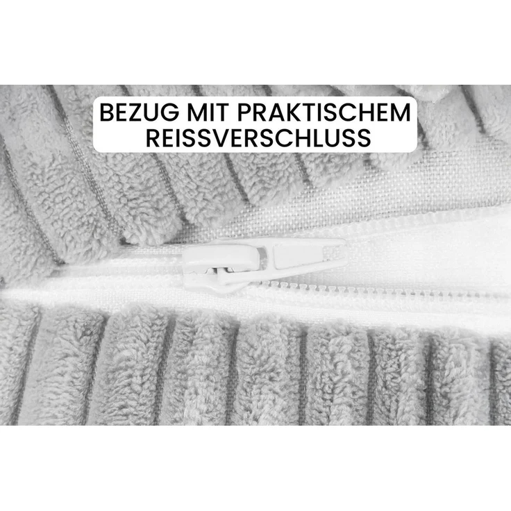 Amilian Nackenrollenbezug 15x40 cm - Ersatzbezug für Nackenrolle, Bettrolle, Kissenrolle, waschbarer Bezug mit verdecktem Zip für leichtes Abnehmen. – Bild 3
