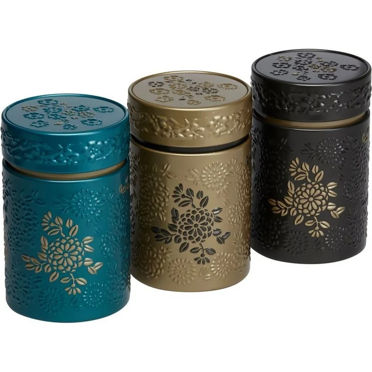 MediMuc Teedose Dose Yumiko, (Dosen, 3er Set), Teedose, Gewürzdose, Motivdose, Dosen Set – Bild 1