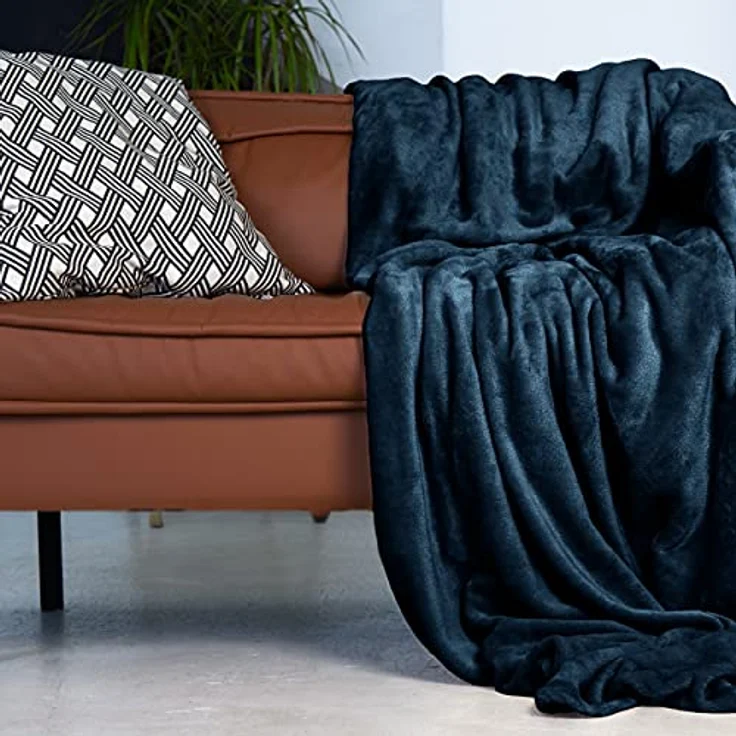 Wohndecke Kuscheldecke super weich & flauschig – warme Fleecedecke, Gräfenstayn, warme Wolldecke, Sofadecke & Tagesdecke - Überwurf Sofa, Couch – Bild 6