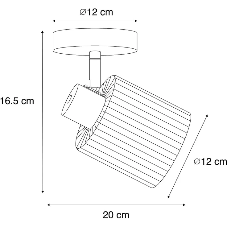 Qazqa LED Aufbaustrahler Laura, ohne Leuchtmittel, E27, Gold, Art Deco, Glas, 1-flammig – Bild 4
