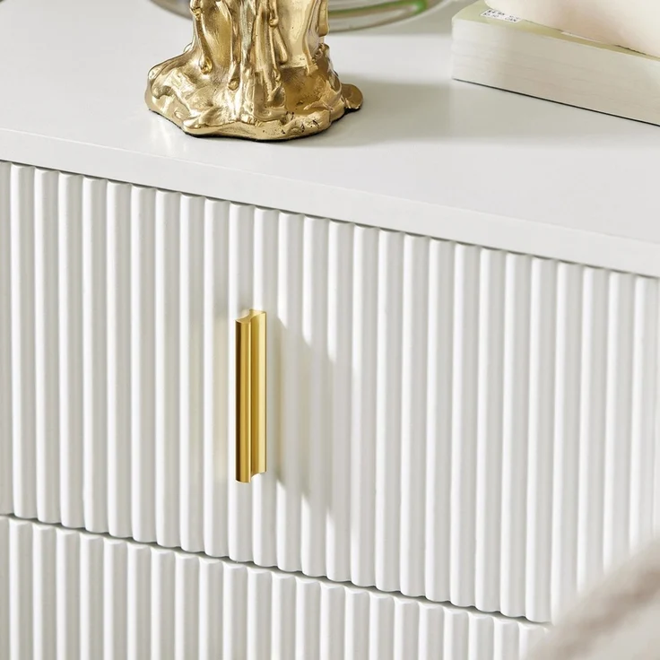 SoBuy FBT115-W Nachttisch, MDF, Melamin, Weiß, 40 x 47 x 40 cm – Bild 8