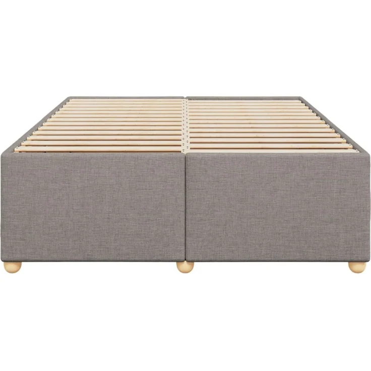 vidaXL Bettgestell ohne Matratze Taupe 140x200 cm Stoff 3284740 – Bild 4